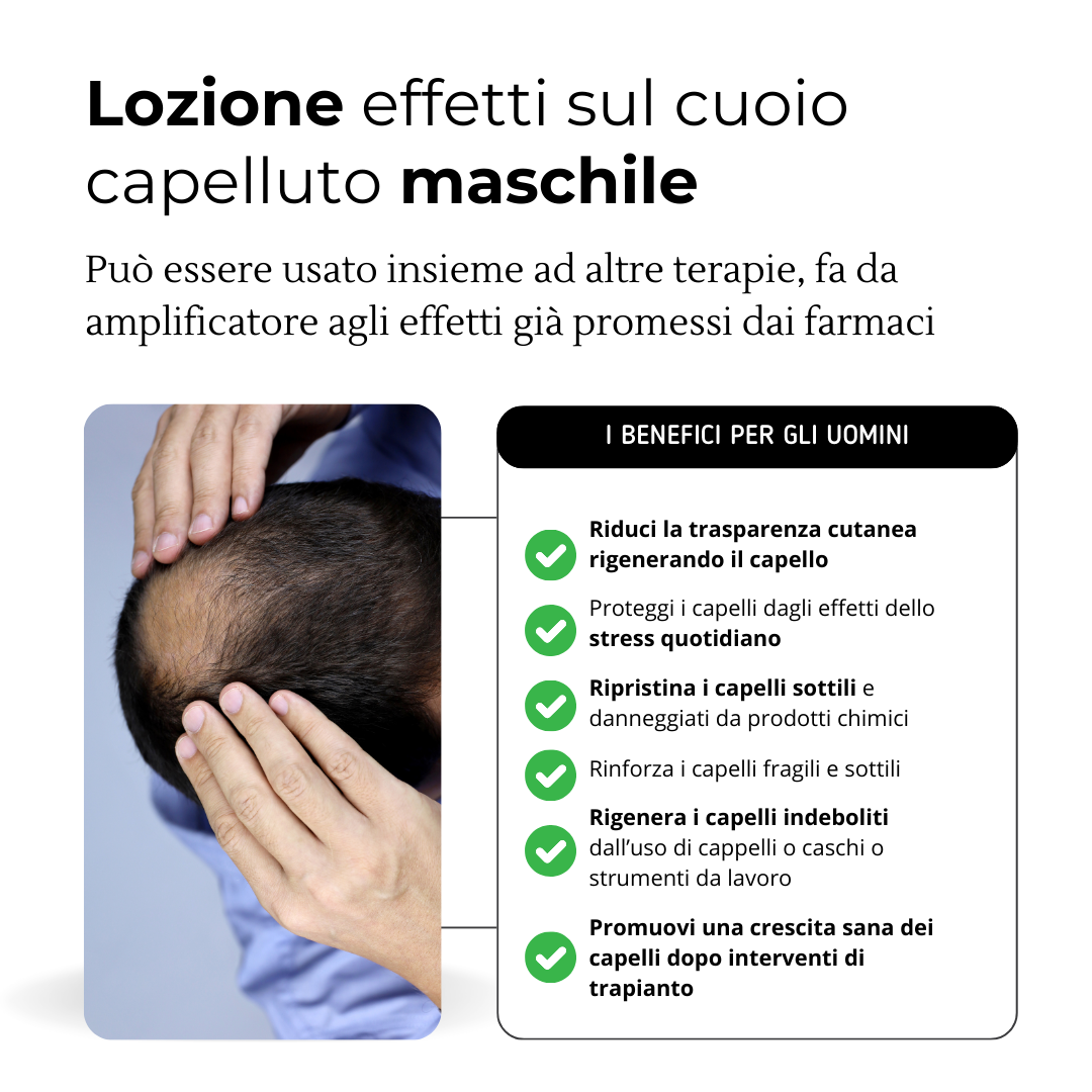 Routine a base di Cellule Staminali Naturali per capelli fragili e diradati | Trattamento Avanzato con Shampoo + Lozione