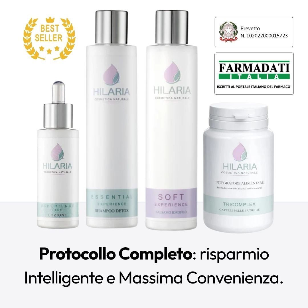 Protocollo Anticaduta Completo IN & OUT: Lozione, Shampoo, Balsamo e Integratore