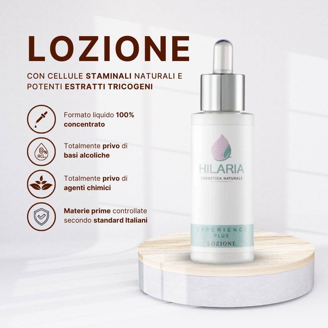 Lozione 100% naturale alle cellule staminali: Blocca la caduta, Ispessisce il fusto, Elimina le trasparenze. Trattamento capelli fragili e diradati