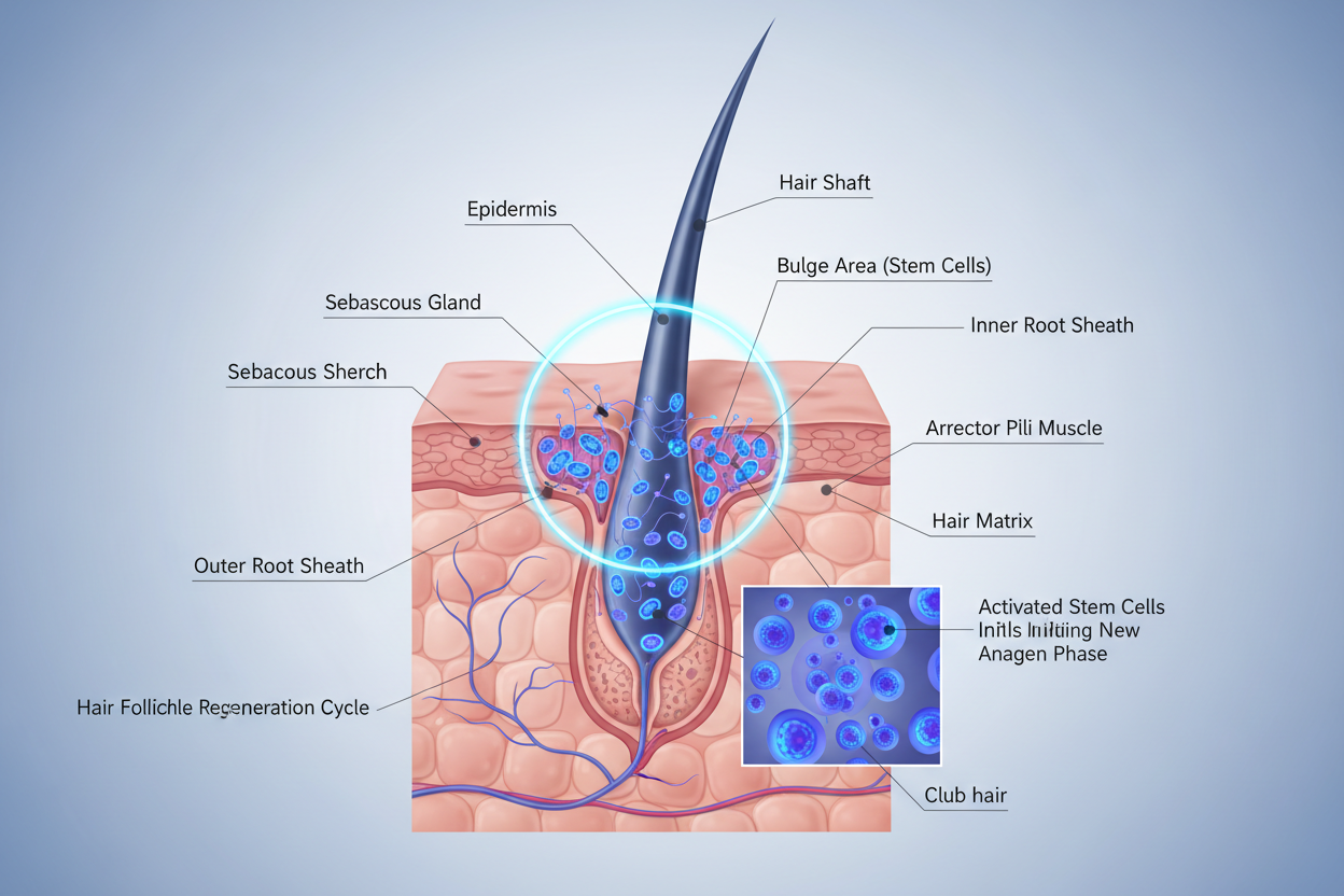 effetto delle cellule staminali sui capelli