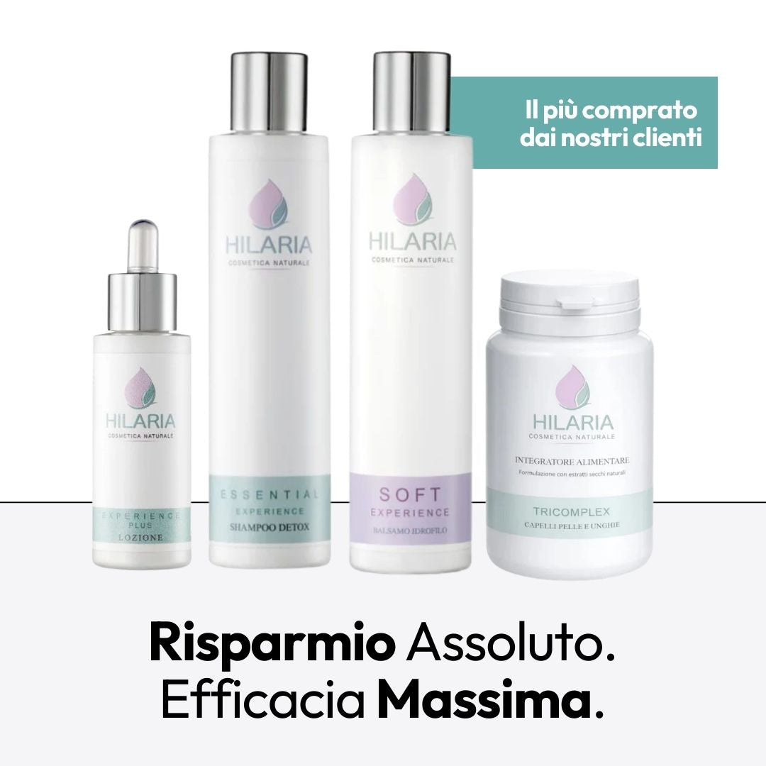 Protocollo Anticaduta Completo IN & OUT: Lozione, Shampoo, Balsamo e Integratore